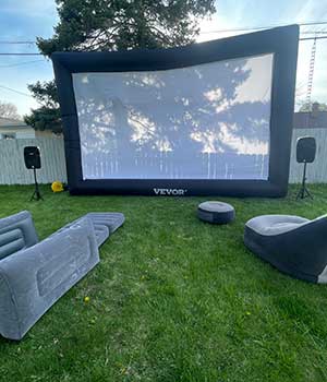 Rent our outside movie screen Lake County, IL