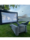 Be the hero of the block! Rent our large 24' Outdoor Movie Screen