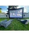 Be the hero of the block! Rent our large 24' Outdoor Movie Screen